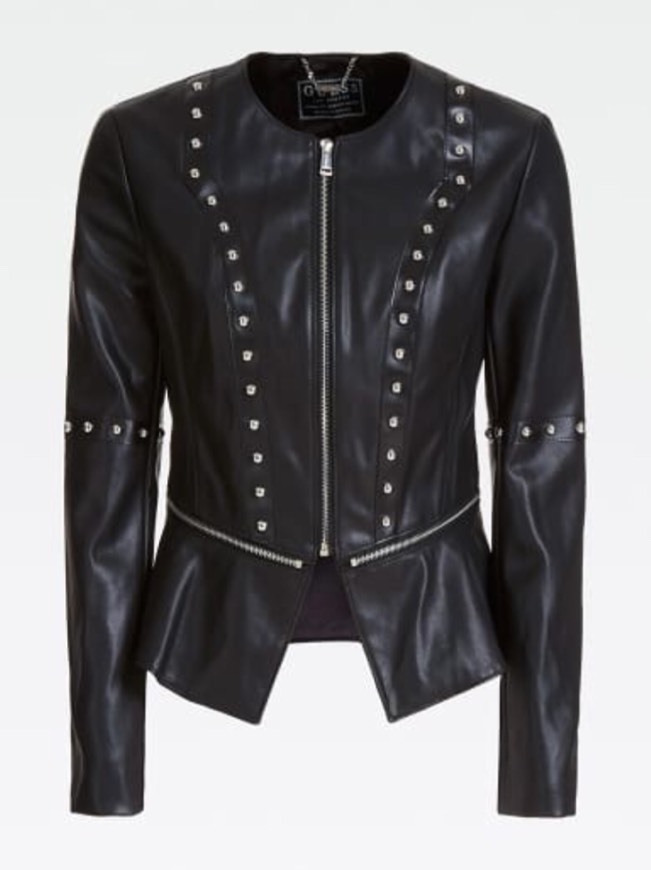 Moda STUDDED FAUX LEATHER JACKET