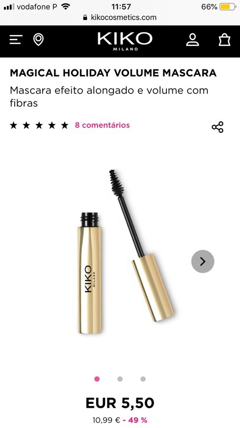 Productos Mascara efeito alongado e volume com fibras