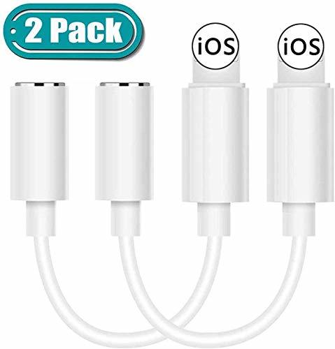 Electronic 【2 Pack】Adaptador de iPhone Adaptador Jack de 3