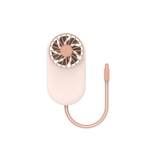 Mini Ventilador Qushini Portátil con Batería Recargable Rosa 