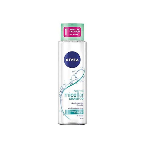 NIVEA champú Micelar purificante de uso diario para cabello normal-graso frasco 400