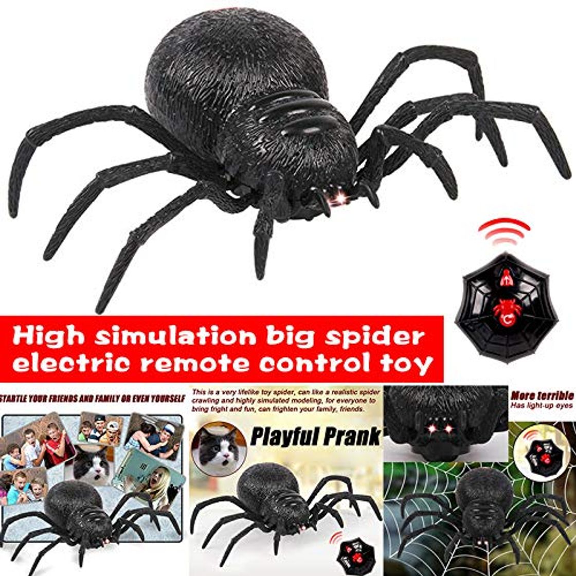 Product Gebuter Scary Creepy Simulated Spider Remote Control Toys Prank Kids Child Halloween Party Decor