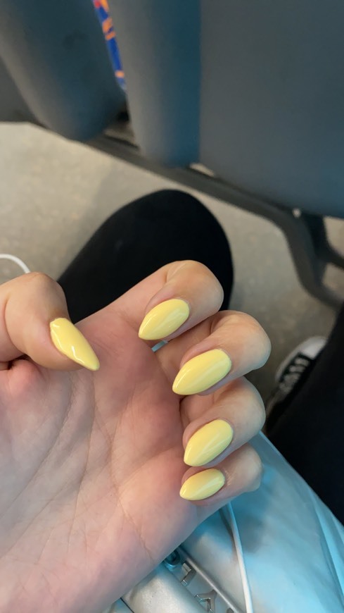 Fashion Yellow Pastel Nails