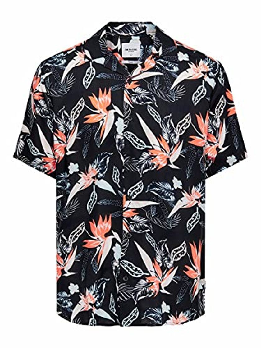 Fashion Only & Sons Onsklopp Life SS AOP Viscose Shirt Noos Camisa