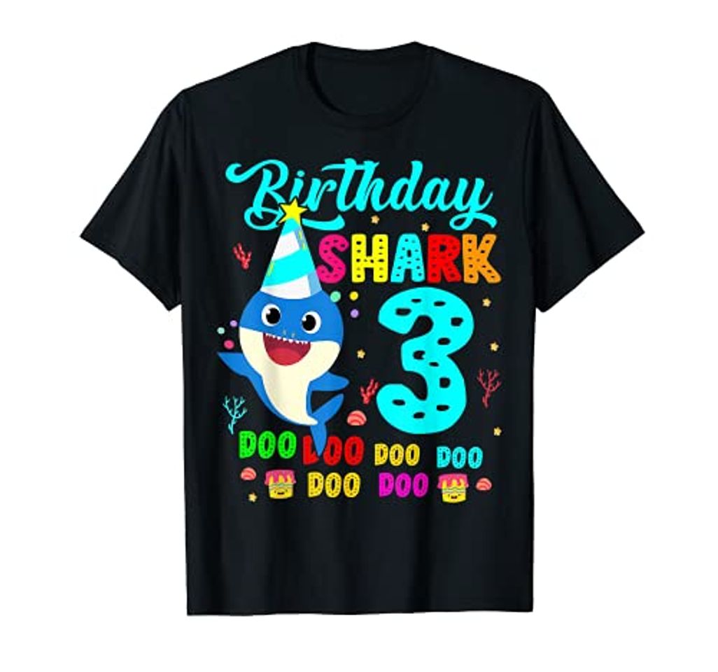 Moda Niños Baby Shark 3 años 3er cumpleaños Doo Doo Camiseta