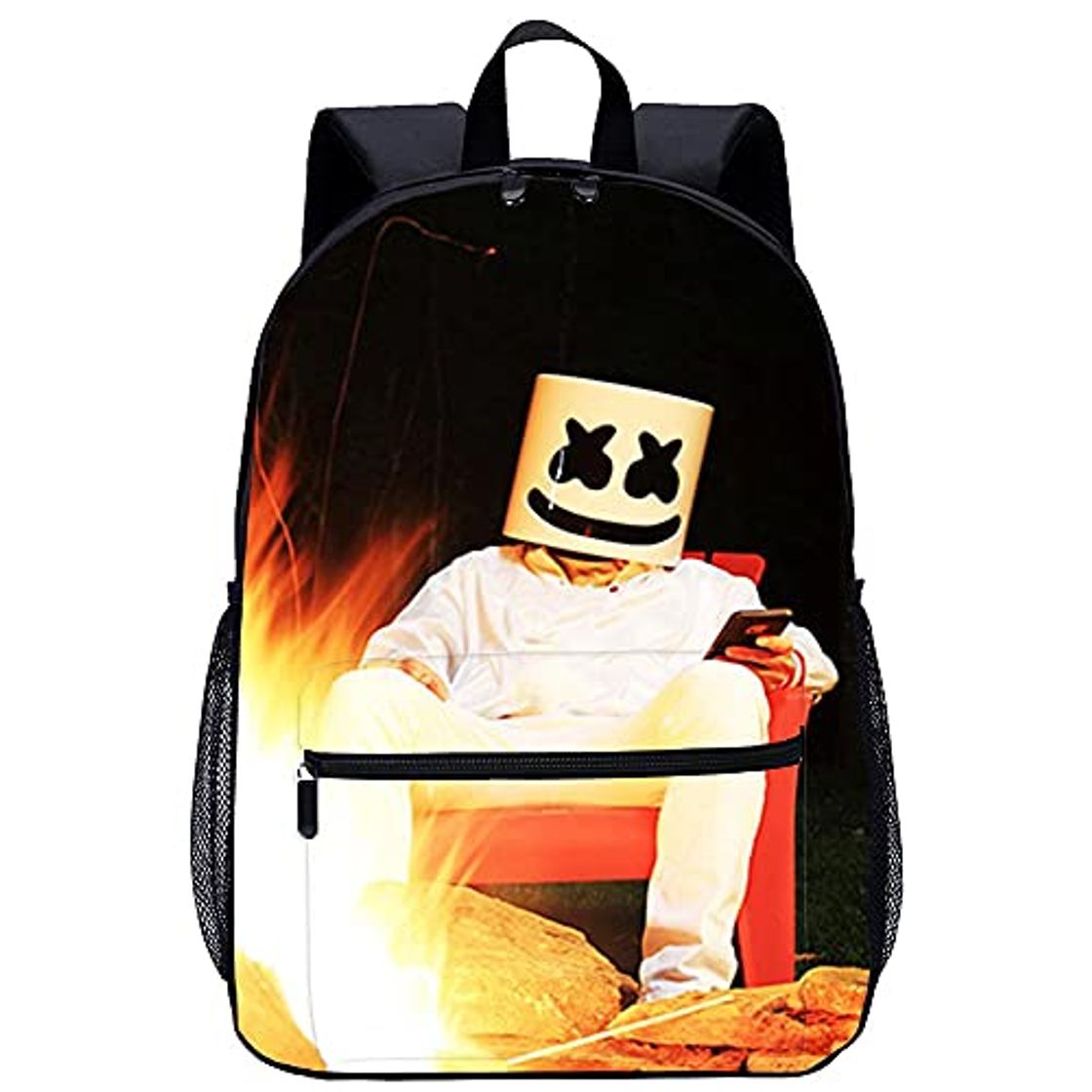 Moda 3D Escolar Mochila con Mochila para coche-Marshmello-Adecuado para: estudiantes de primaria y