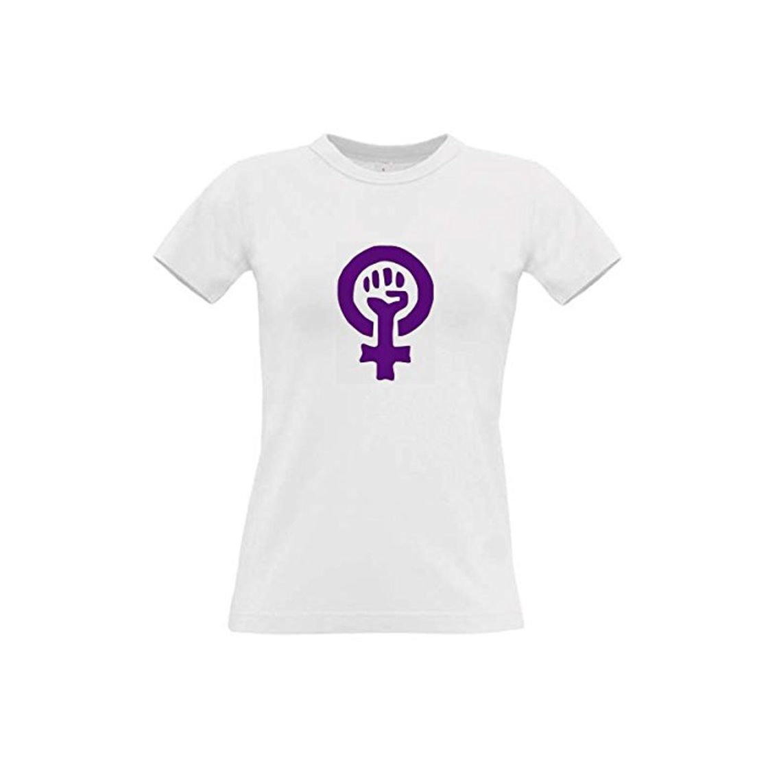 Fashion Camiseta Mujer Blanca Feminista simbolo Feminismo Chica Algodon 190grs