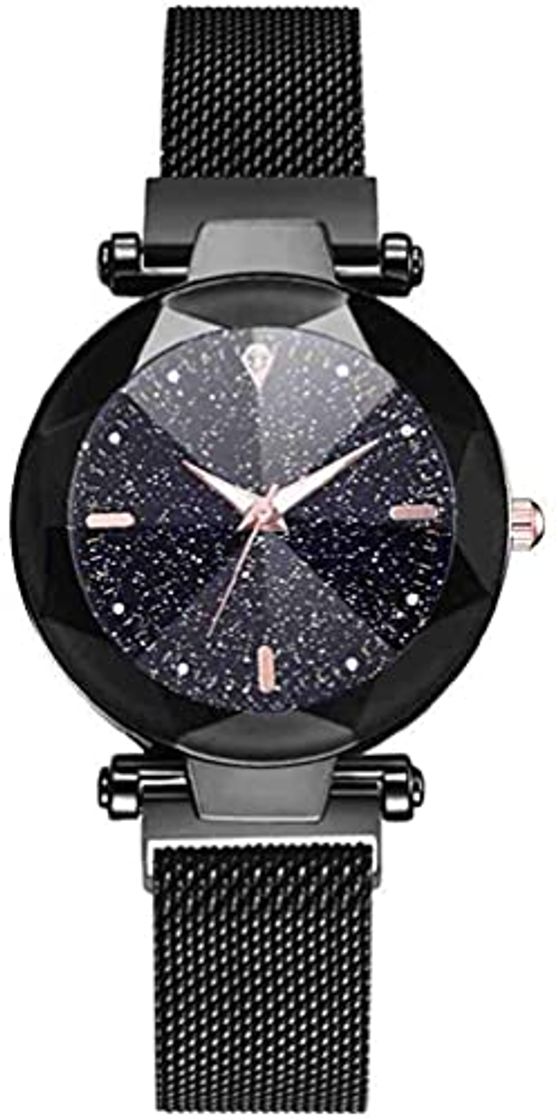 Fashion JZDH Mano Reloj Reloj de Reloj de Pulsera Moda Luminosa Cielo Estrellado Mujeres mira Milán Malla Magnéticas Muñequera Muñeca Reloj Chicas Cuarzo Reloj Relogio Femino Relojes Decorativos Casuales