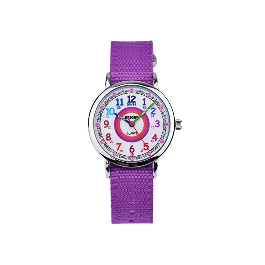 Fashion Reloj de Pulsera Nylon Infantil Niño Chica Chico Reloj Niña Educativo Nylon