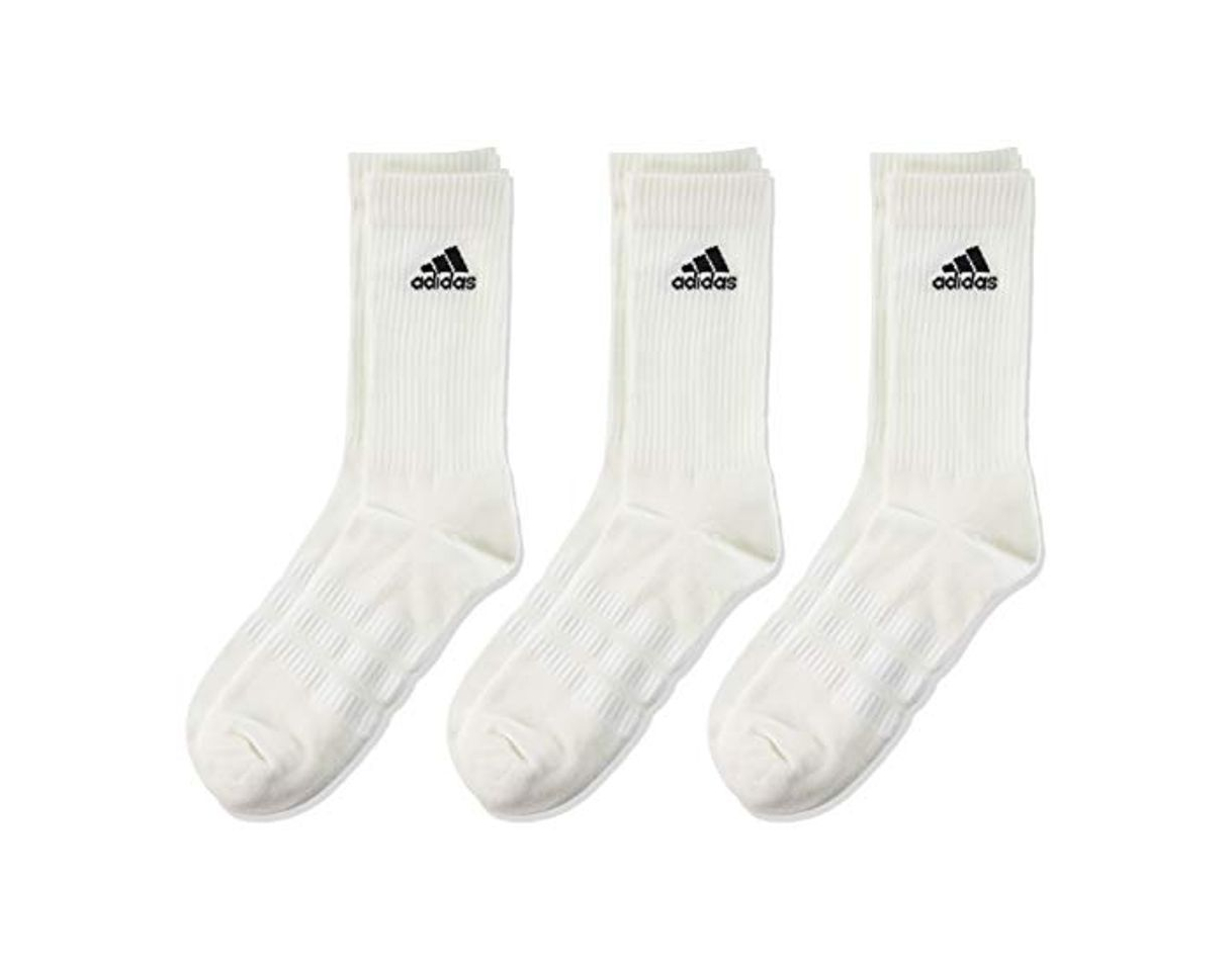 Fitness Adidas Cush Crw 3pp Socks, Unisex adulto, blanco