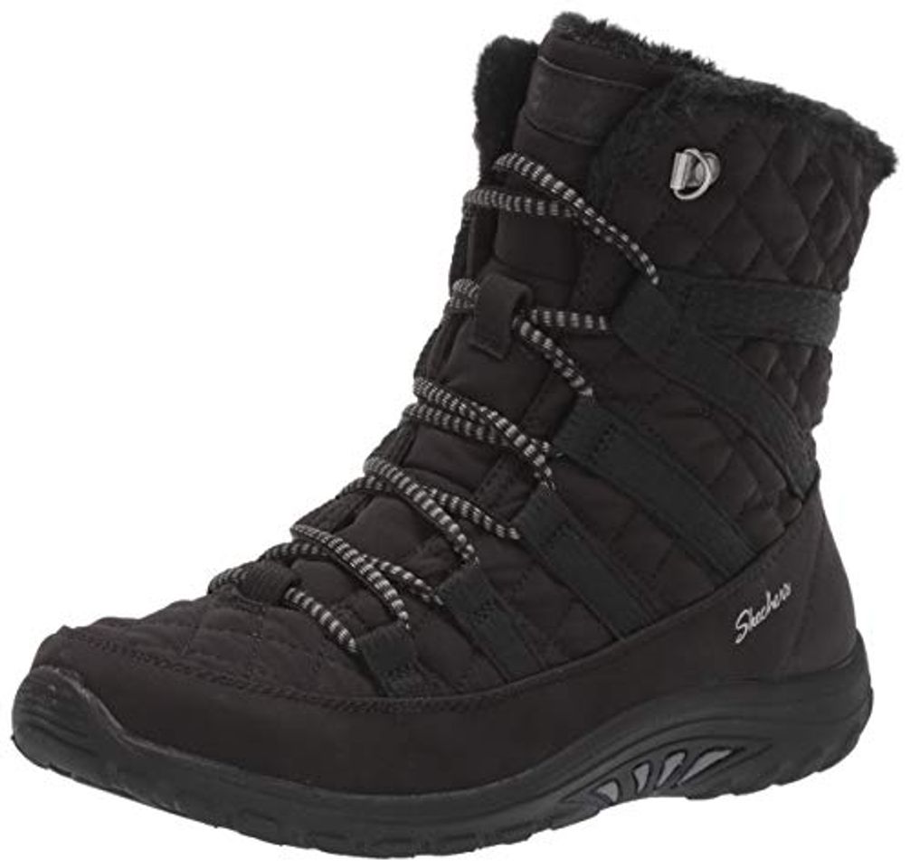 Fashion Skechers Reggae Fest-Moro Rock, Botas Estilo Motero Mujer, Negro