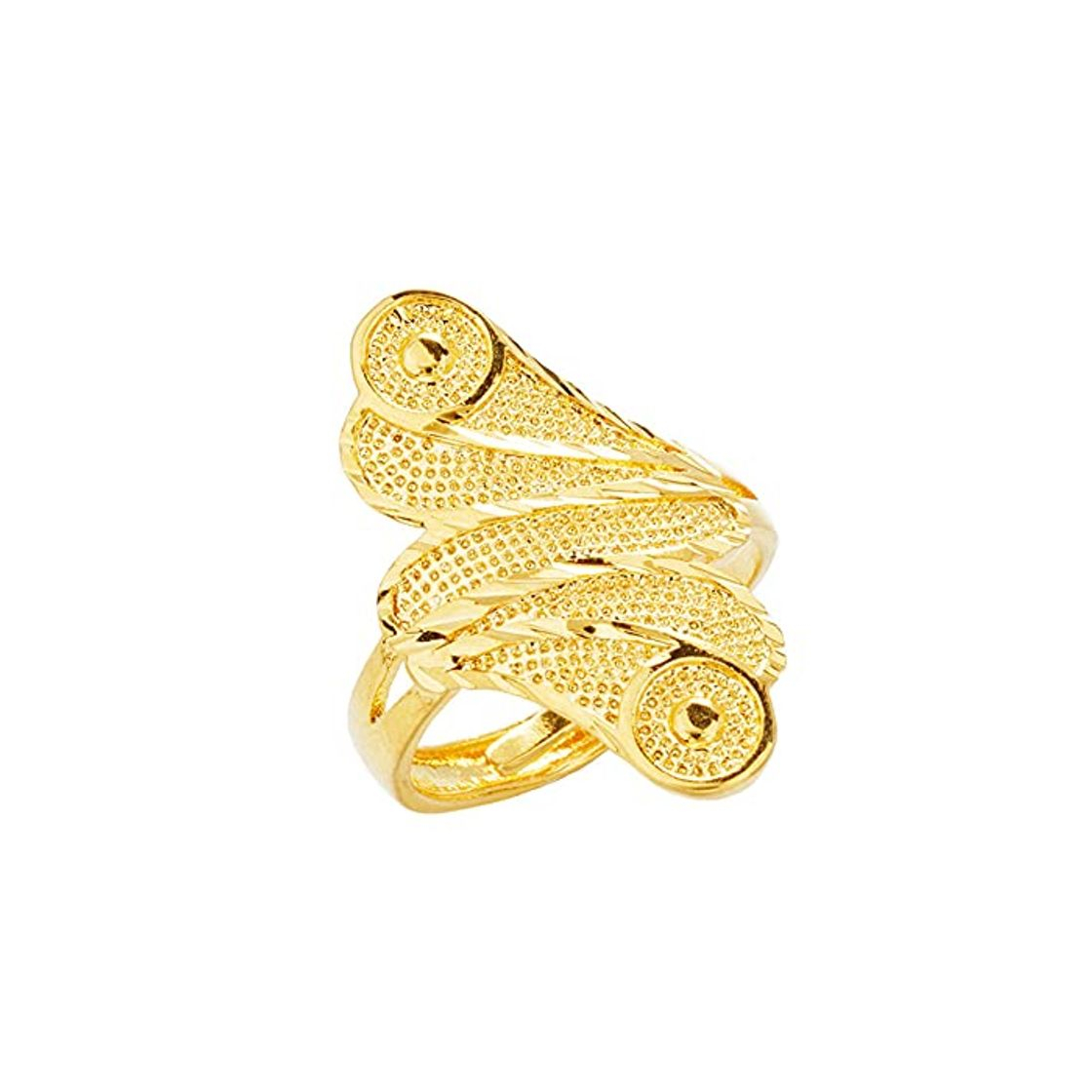 Beauty 24k color oro tamaño ajustable anillos de mujer anillos femeninos estilo simple puro 24K color oro aneis joyería de moda fina