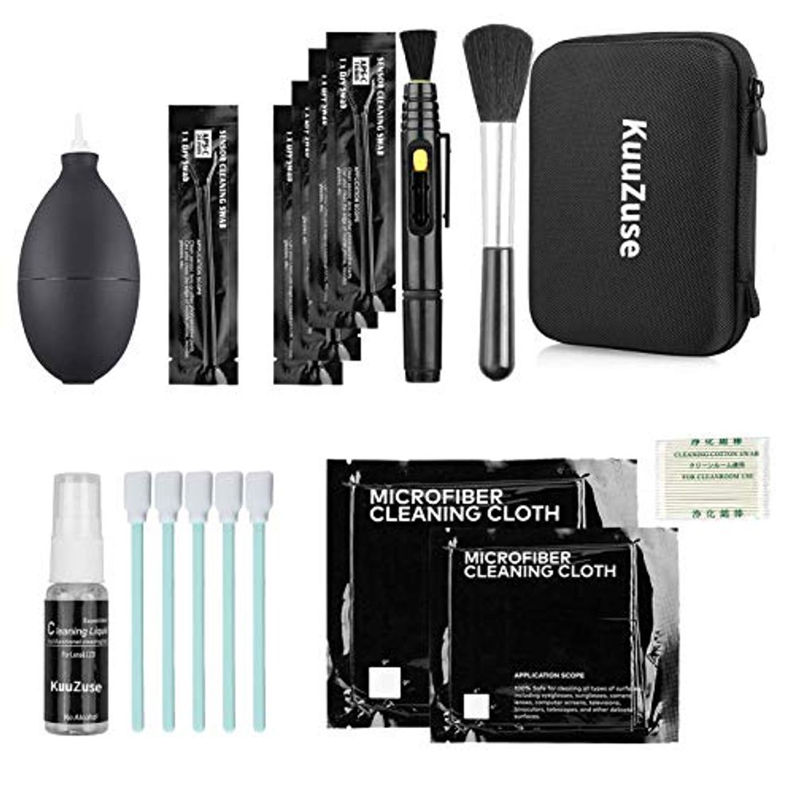 Electrónica Kit de Limpieza Profesional de cámaras DSLR de KuuZuse con hisopos de