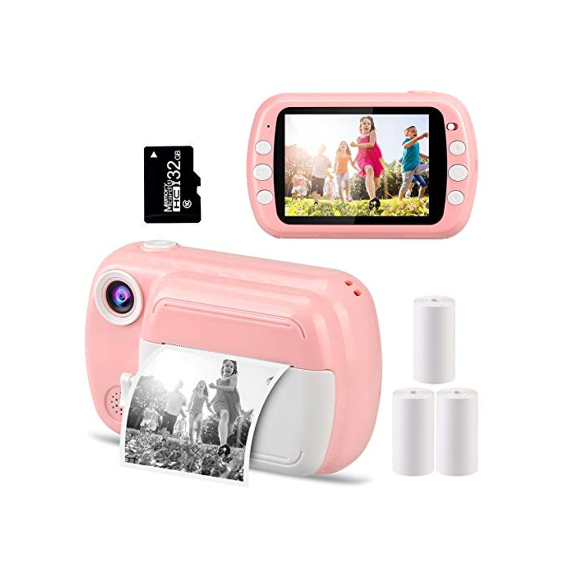 Electrónica GlobalCrown Cámaras instantáneas para niños,Cámaras de Fotos instantánea con Pantalla de 3,5