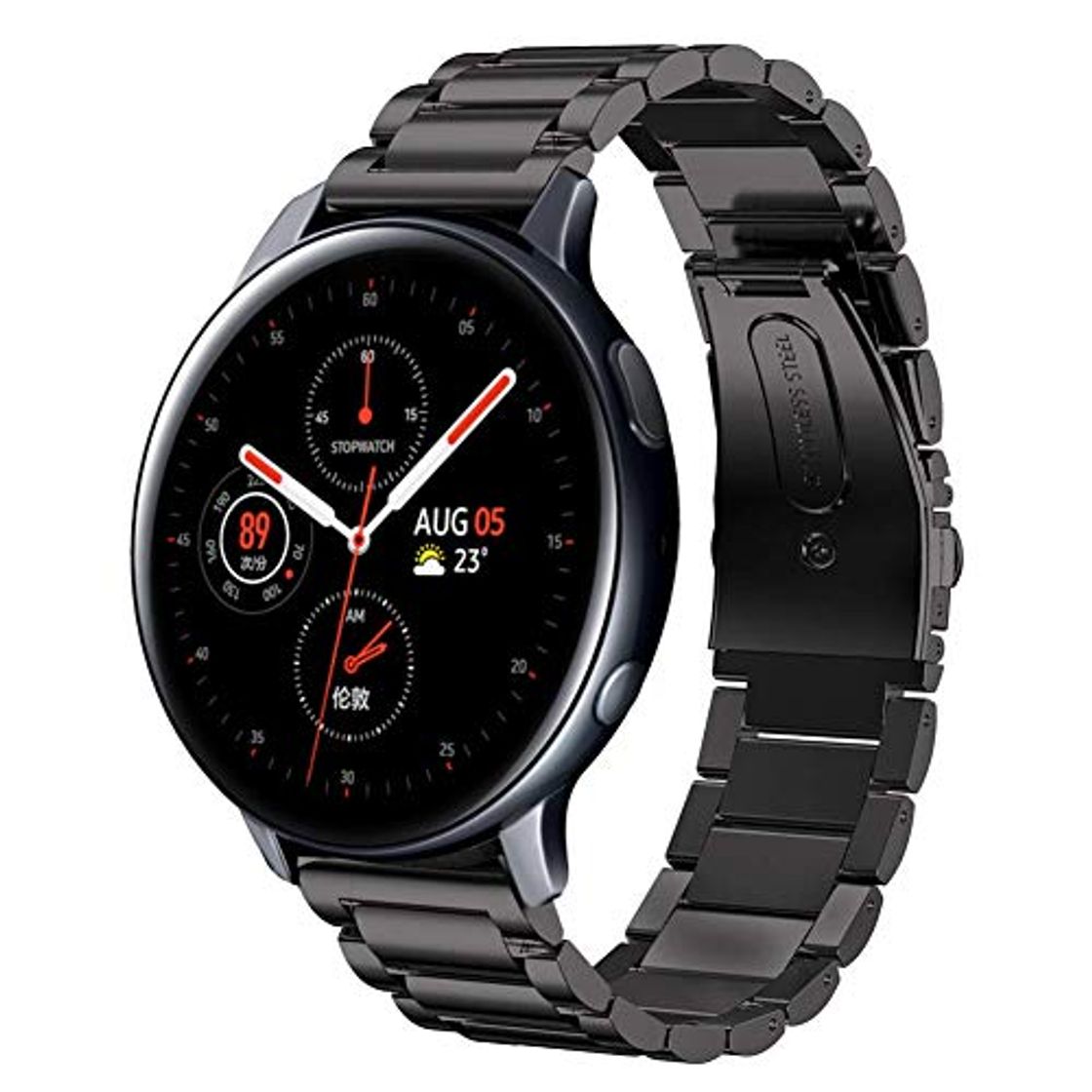 Electronic SUNDAREE Compatible con Correa Galaxy Watch Active2 42MM/44MM,20MM Metal Acero Inoxidable Reemplazo