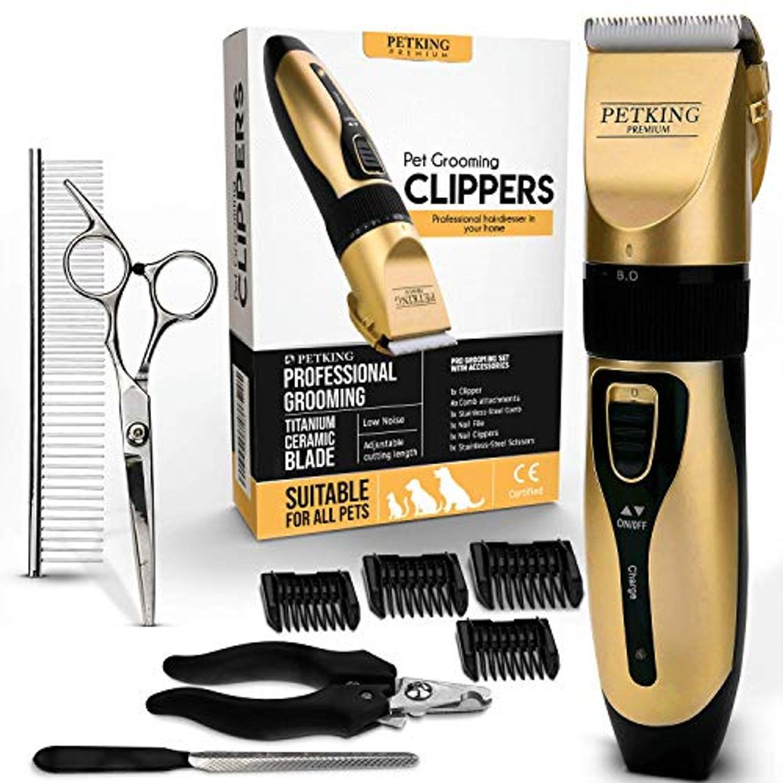 Product Cortapelos para Perros Profesional Cortapelos Perros y Gatos Maquina Cortar Pelo Perros Cortadora de Pelo para Perro Mascotas Animales Silencioso Recargable Inalámbrico Dog Grooming Clippers