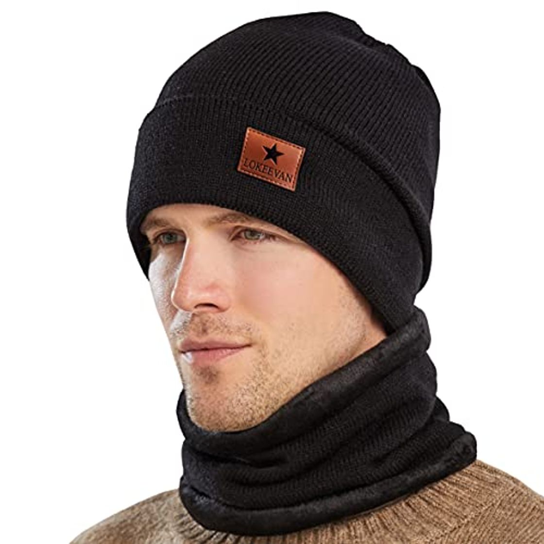 Moda Gorro Invierno Cálido Sombreros Hombre Mujer Doble Capa Forro Polar Beanie de