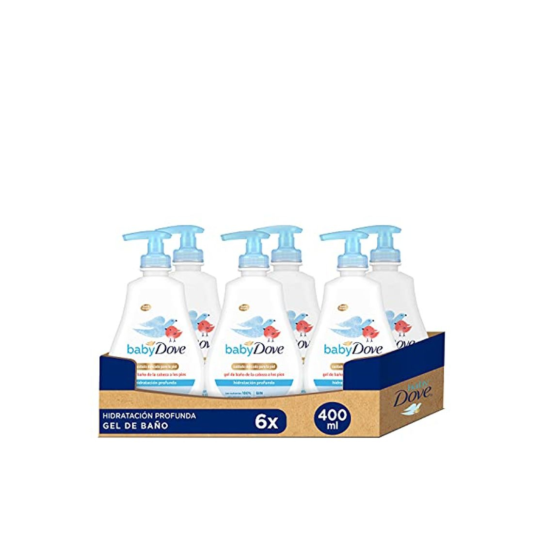 Belleza Baby Dove Gel De Baño Hidratación Profunda - Pack de 6 x