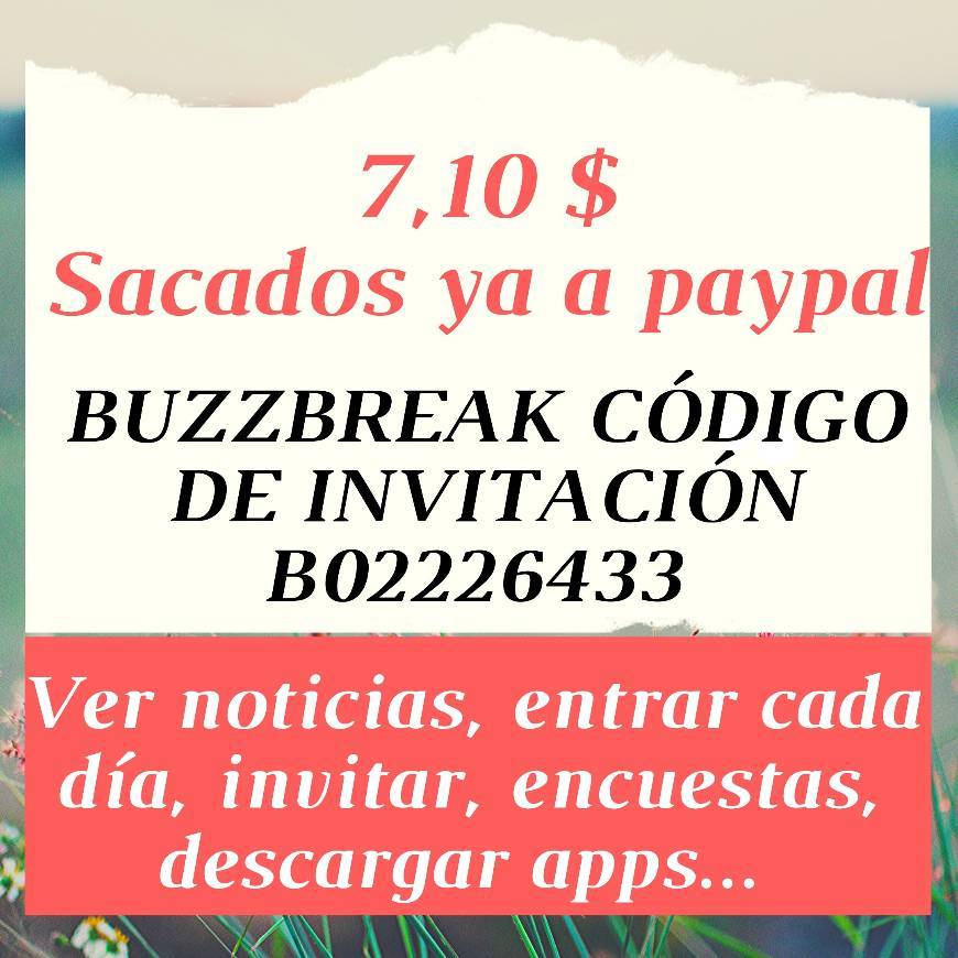 Apps BUZZBREAK CÓDIGO DE INVITACIÓN B02226433 