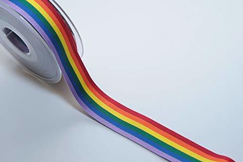 Product Rainbow Pride Ribbon 25mm x 3 metres by Berisfords