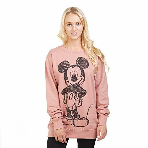 Moda Disney Mickey Forward Sketch Sudadera, Rosa