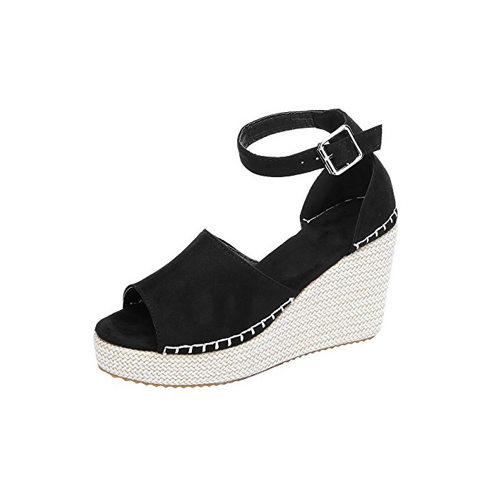 Fashion LEvifun Sandalias Sandalias Mujer Verano 2019 cuña Peep Toe de Costura polaca