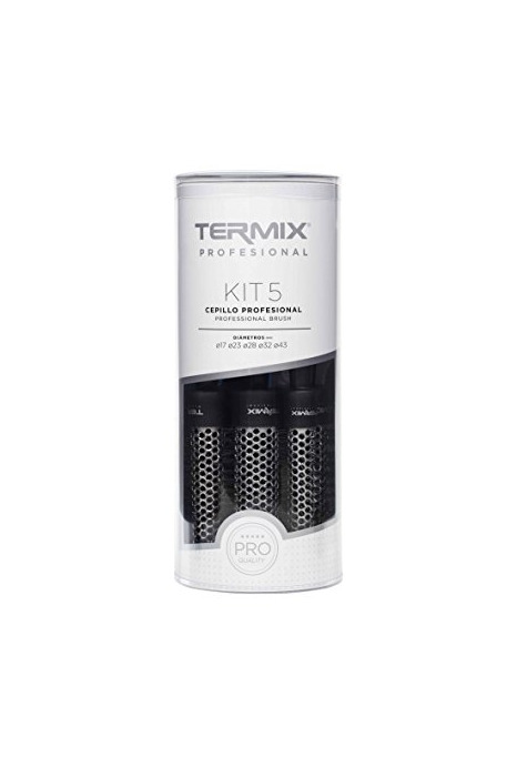 Belleza Termix profesional -Pack de 5 cepillos de pelo térmico redondo con tubo