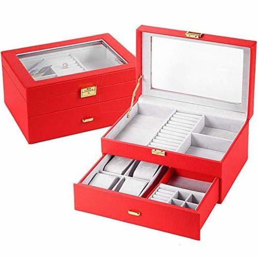 Caja de joyería Organizador de cajas Caja de relojes de joyería Caja