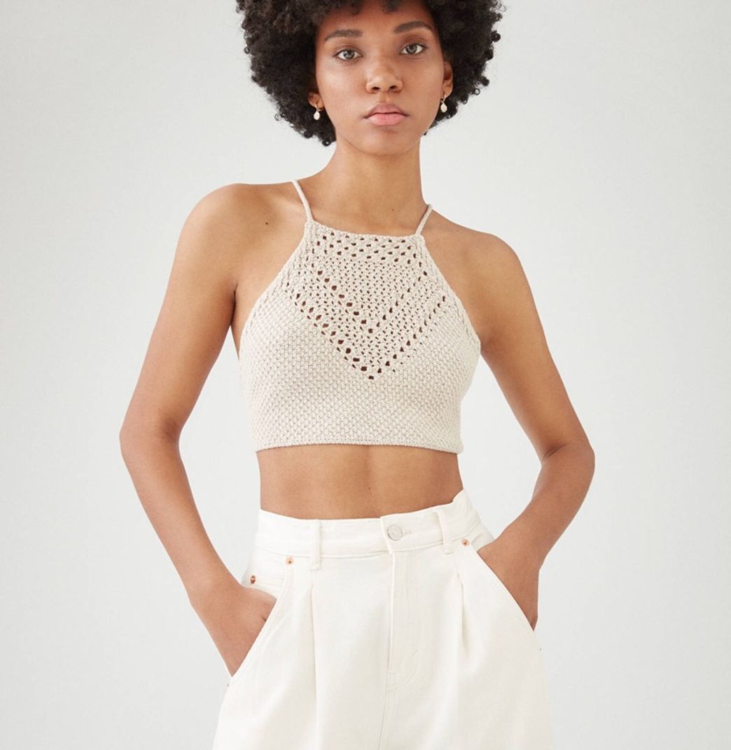 Products Crop top de croché com alças PULL&BEAR 