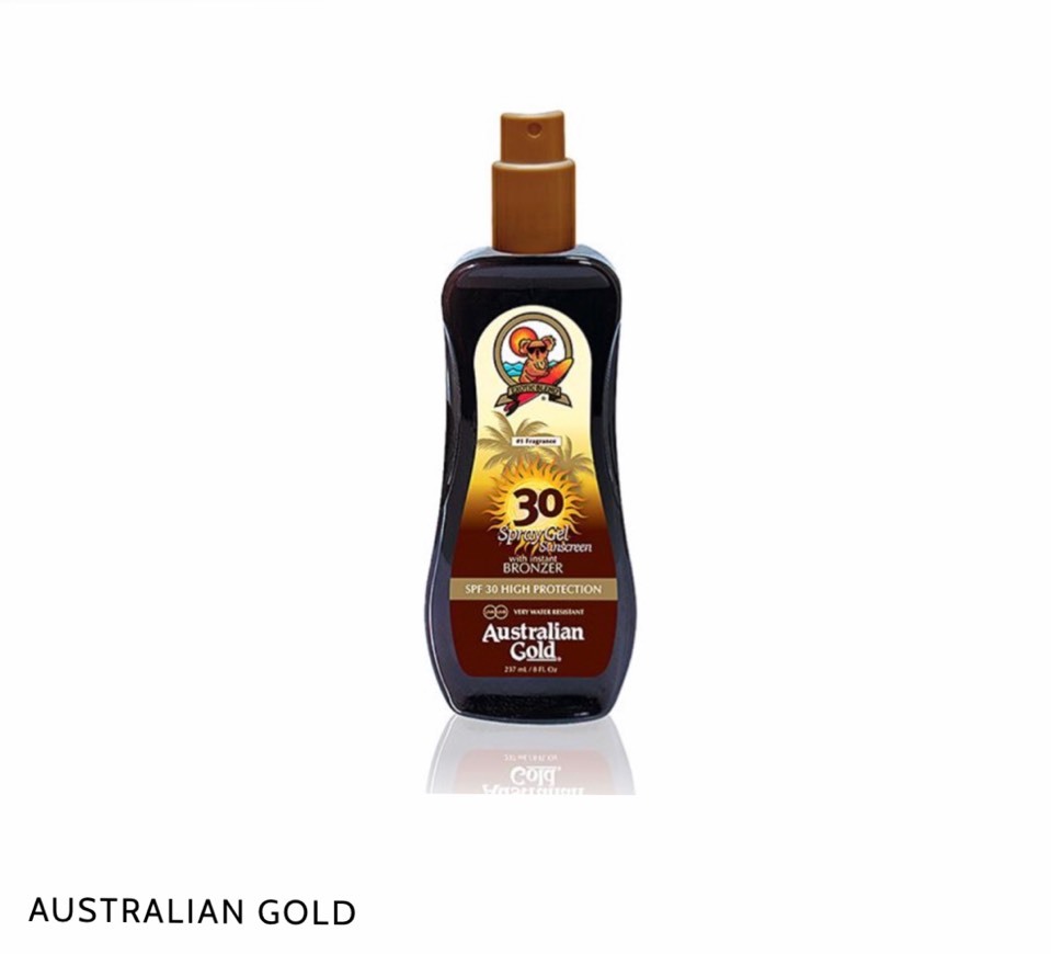 Moda Australian goldsunscreen SPF30. Spray solar bronzeador 