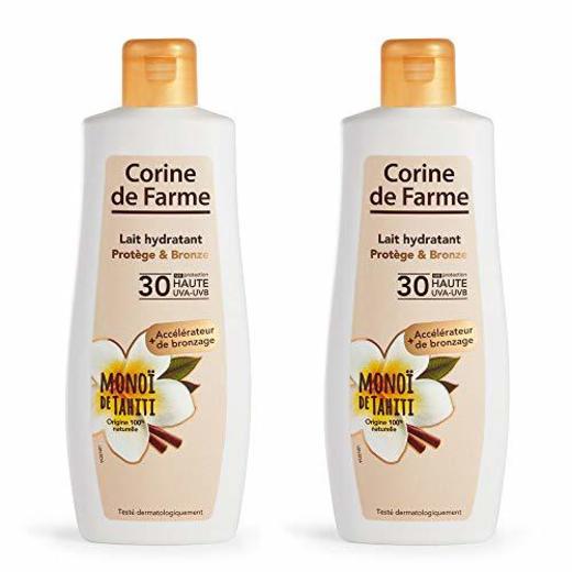 Corine de Farme leche Hydratant Protège/bronce SPF30 - Lote de 2