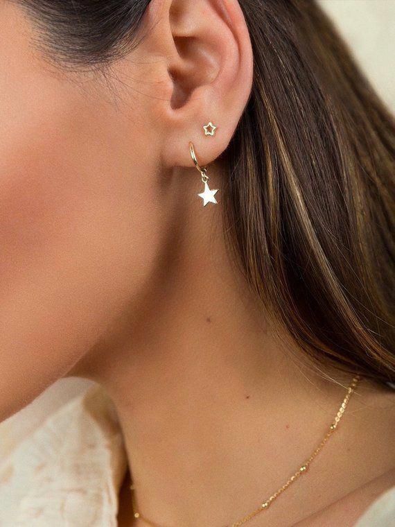 Product Argolas prateadas com estrelas- Brandy Melville