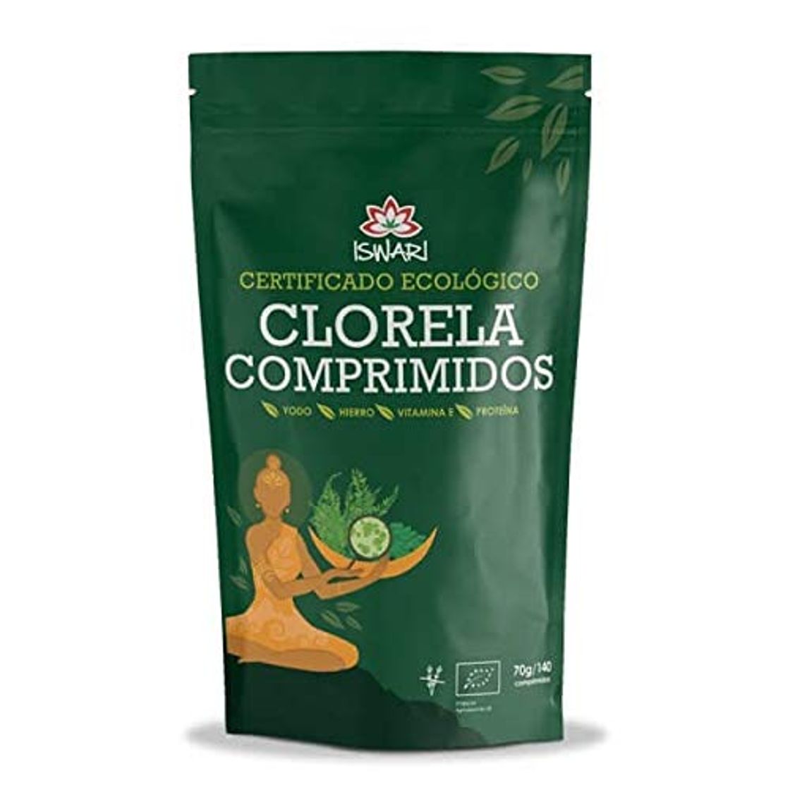 Product Iswari Chlorella Superalimento 140Comp; Bio 1 Unidad 200 g