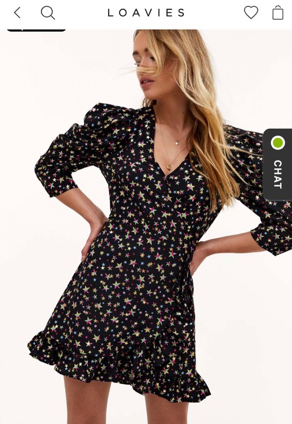 Fashion Loavies black star print wrap dress | Loavies