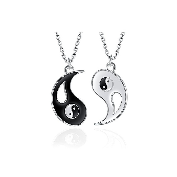 Fashion Yin Yang Puzzle Colgante Para Hombres Mujeres Niño Niña Parejas Mejores Amigos