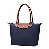 Social Longchamp - Bolsa de Sintético Mujer, color Negro, talla 19x30x31 cm