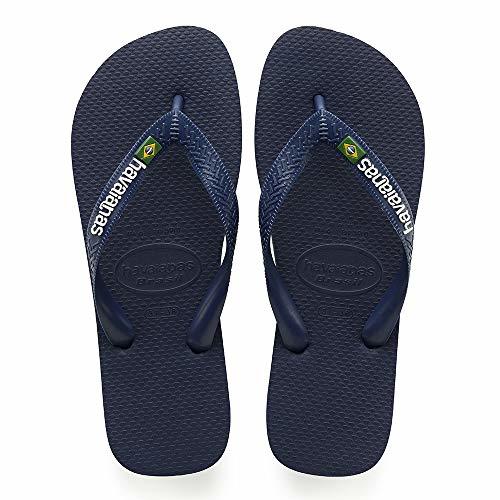 Moda Havaianas Brasil Logo Chanclas Unisex adulto, Azul