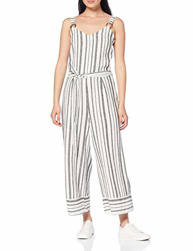 Marca Amazon - find. Mono de Lino de Verano Mujer, Multicolor