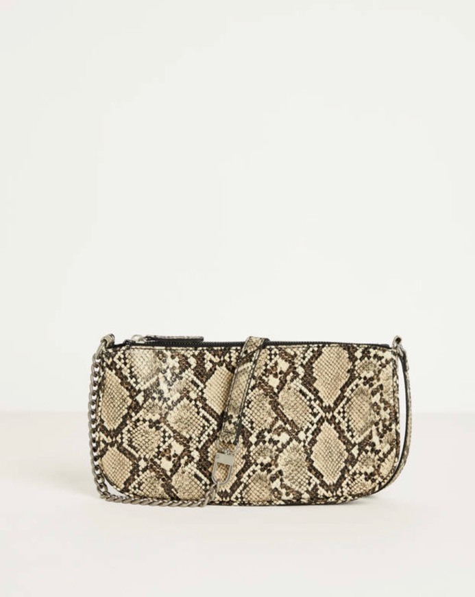 Fashion Mala com efeito de pele de serpente -Bershka 