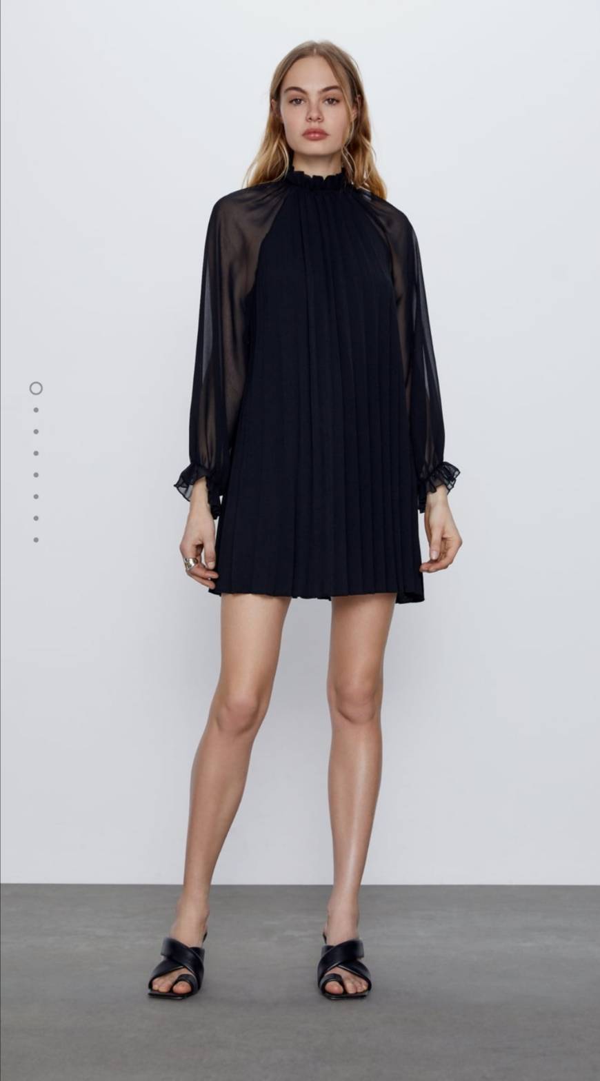 Social Vestido mini plissado