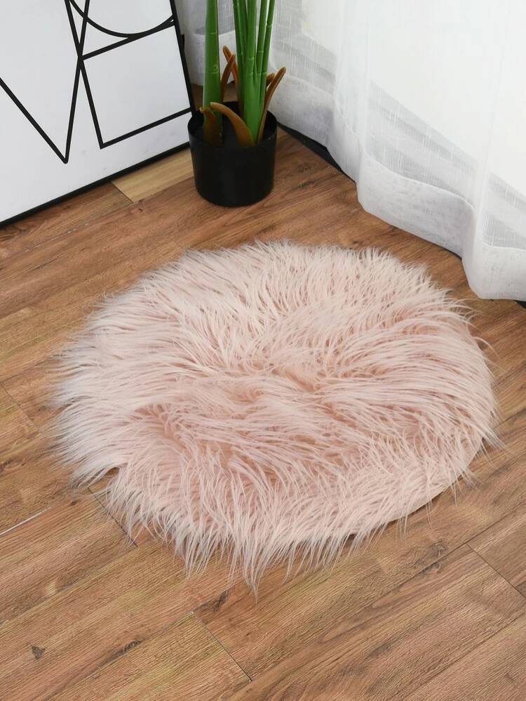 Producto Solid Round Plush Floor Mat