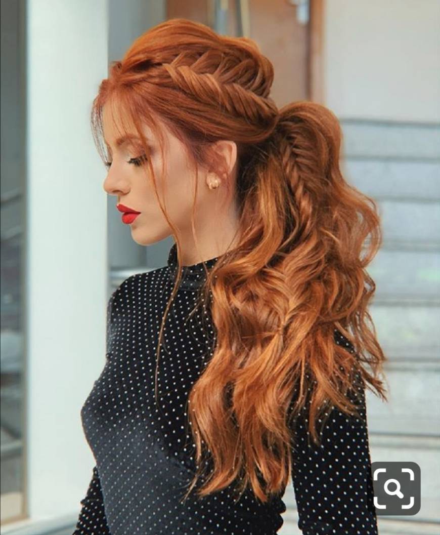 Moda Cabelo com apanhado 