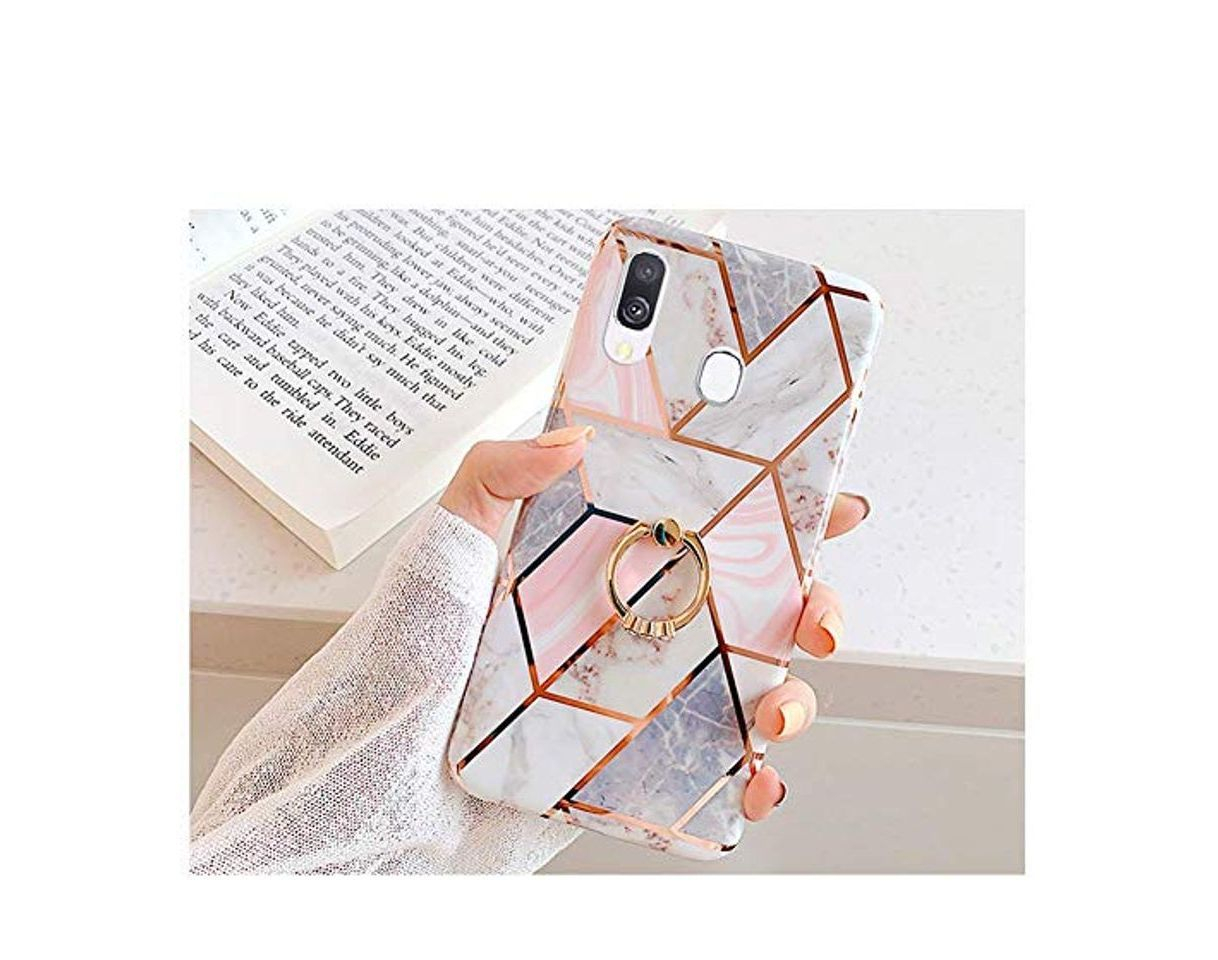 Producto Uposao Compatible con Funda Samsung Galaxy A40 Purpurina Funda Girly Case 3D