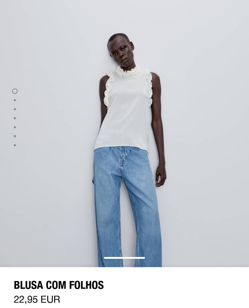 Blusa com folhos Zara 
