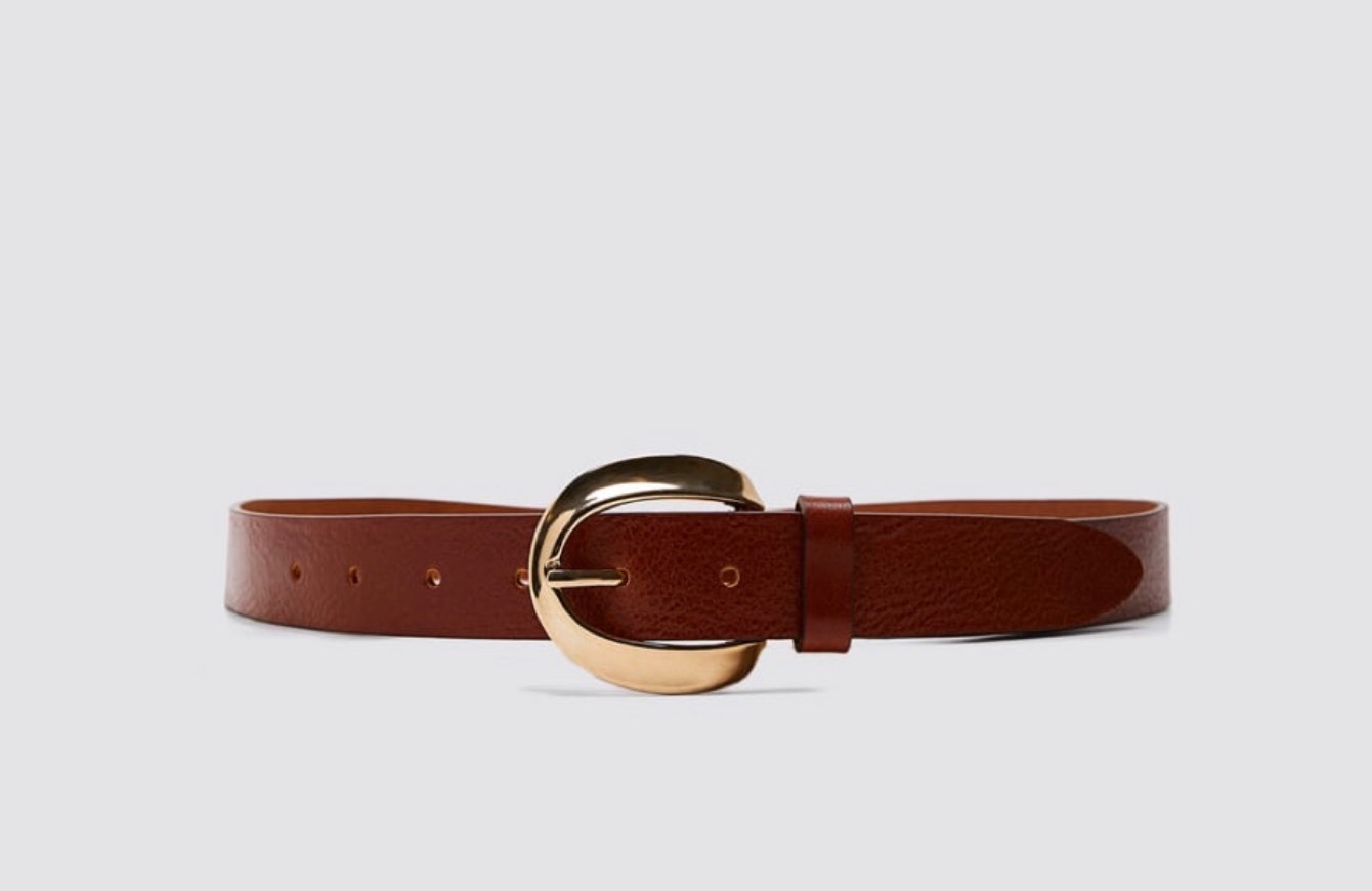 Producto Cinto castanho e dourado Zara