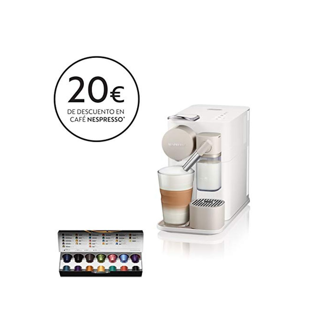 Producto Nespresso De'Longhi Lattissima One EN500W - Cafetera monodosis de cápsulas Nespresso con