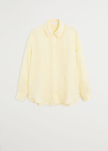 Camisa linho amarela