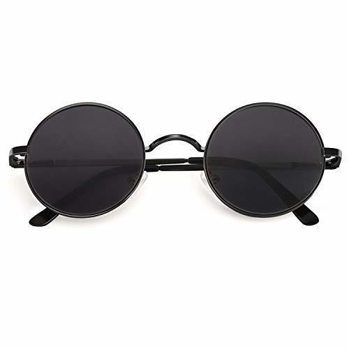 CGID E01 Estilo Vintage Retro Lennon inspirado círculo metálico redondo gafas de