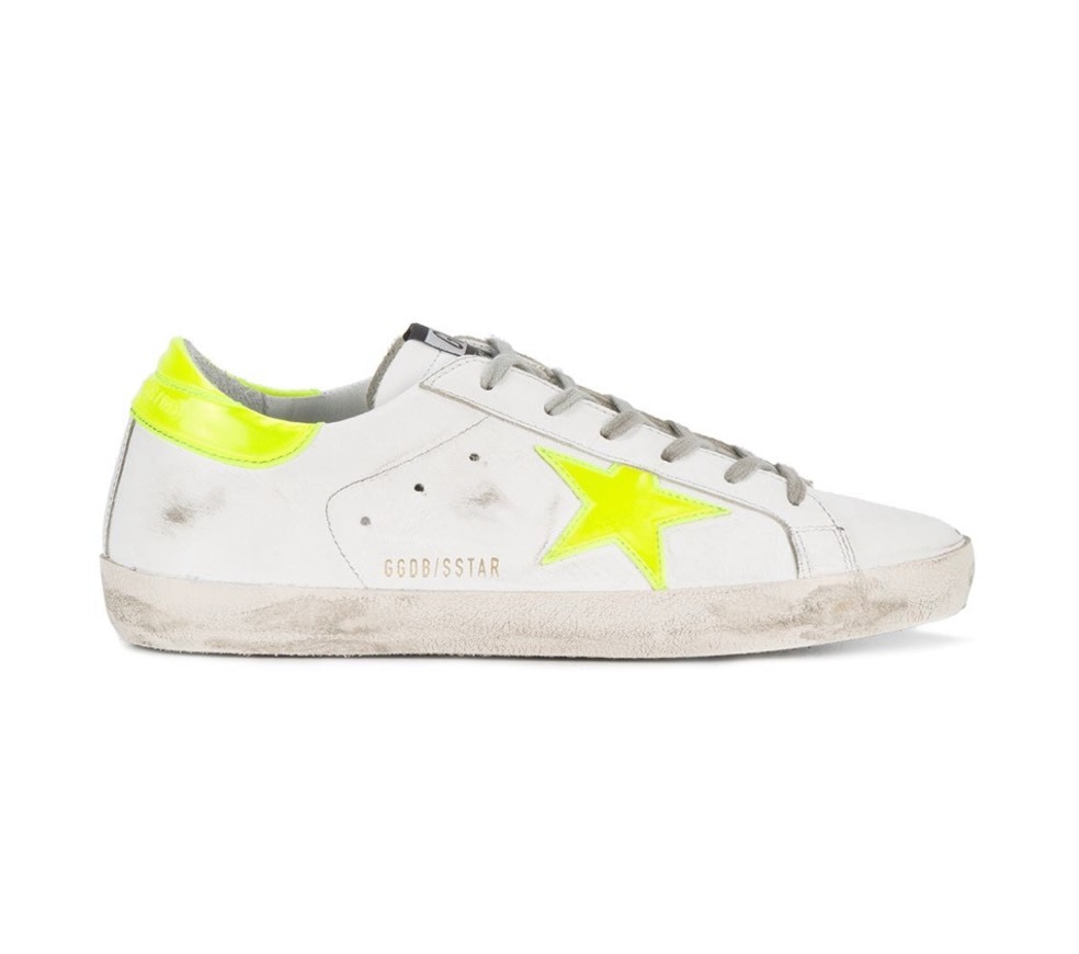 Fashion White neon yellow superstar 