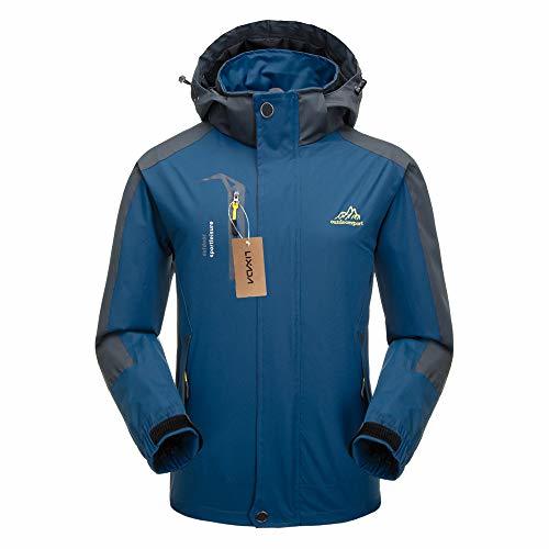 Products Lixada Chaqueta de Montaña Hombres Impermeable Cortaviento con Capucha Desmontable para Running